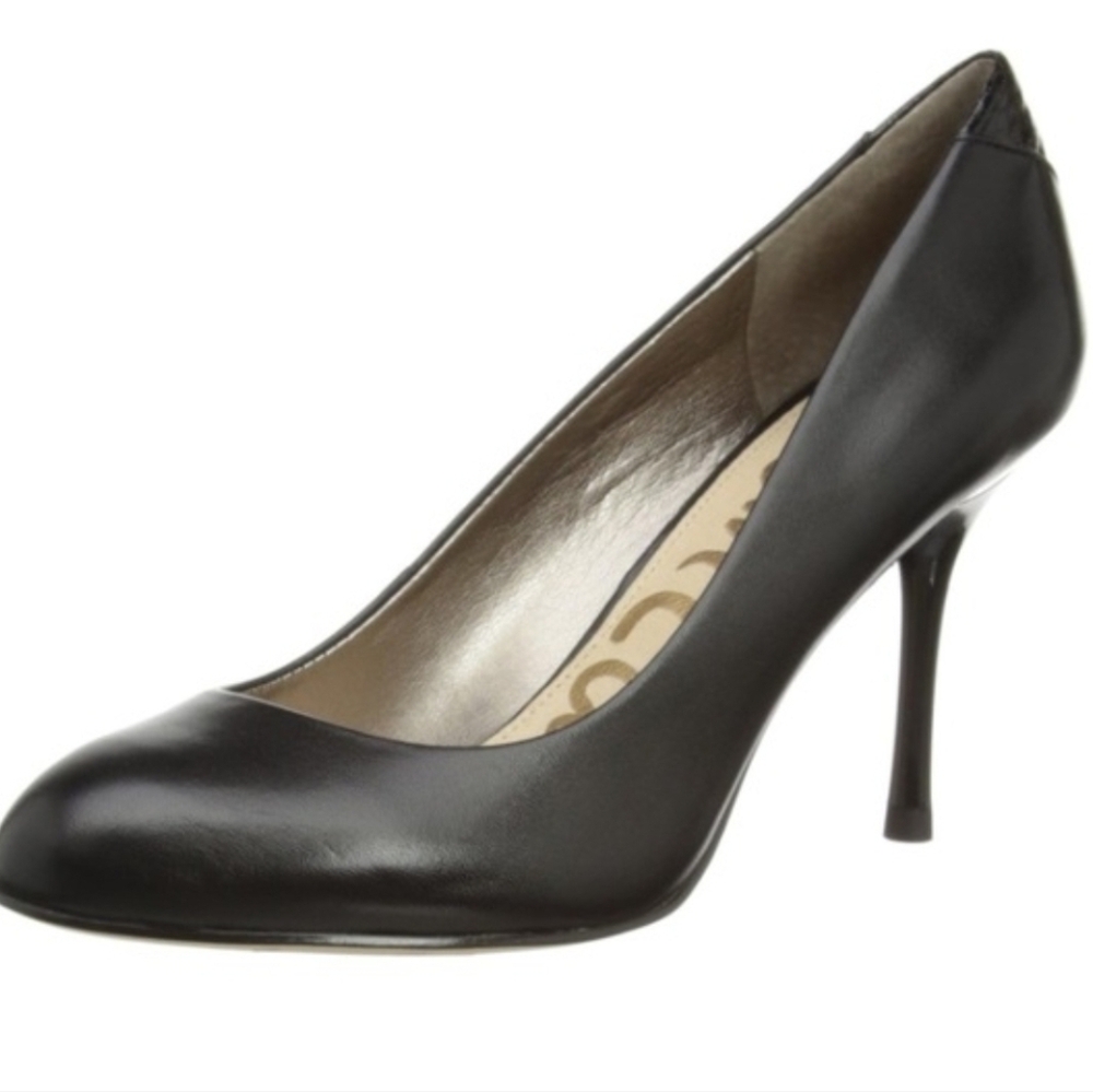 Sam Edelman Black Leather Pointed Toe Pumps